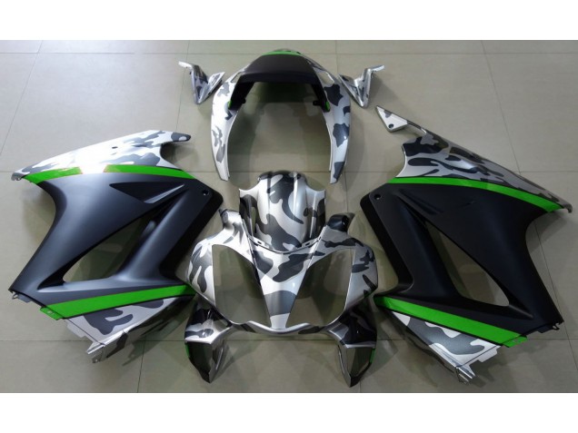 Grau Tarnung & Grün 2002-2012 Honda VFR800 Motorrad Verkleidung Grau Tarnung & Grün 2002-2012 Honda VFR800 Motorrad Verkleidung