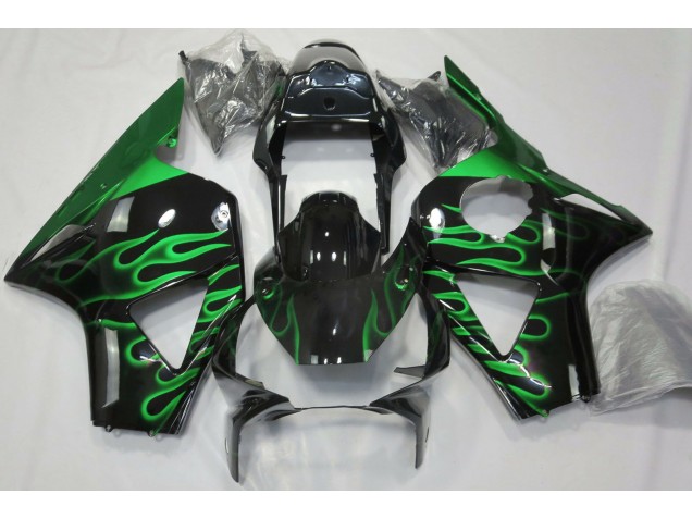 Grün Flamme 2002-2003 Honda CBR954RR Motorrad Verkleidung Grün Flamme 2002-2003 Honda CBR954RR Motorrad Verkleidung