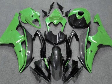 Grün Glänzend & Kohlefaser 2008-2016 Yamaha R6 Motorrad Verkleidung