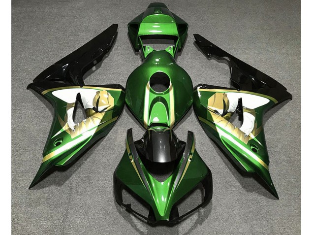 Grün-Gold 2006-2007 Honda CBR1000RR Motorrad Verkleidung Grün-Gold 2006-2007 Honda CBR1000RR Motorrad Verkleidung