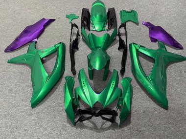 Grün & Lila 2008-2010 Suzuki GSXR 600-750 Motorrad Verkleidung