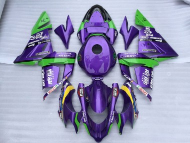 Grün-Lila Trick Star 2004-2005 Kawasaki ZX10R Motorrad Verkleidung