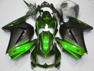 Grün & Matt Schwarz 2008-2012 Kawasaki Ninja 250 Motorrad Verkleidung