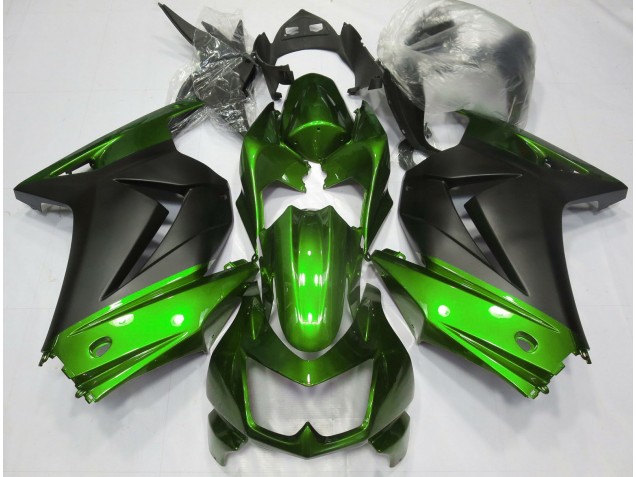 Grün & Matt Schwarz 2008-2012 Kawasaki Ninja 250 Motorrad Verkleidung Grün & Matt Schwarz 2008-2012 Kawasaki Ninja 250 Motorrad Verkleidung
