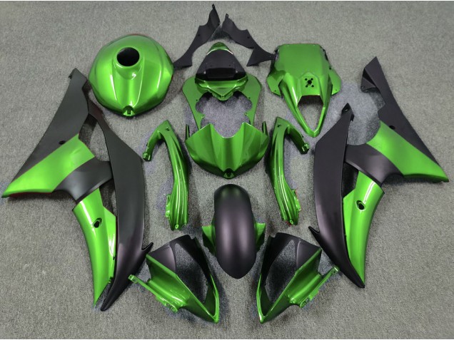 Grün & Matt Schwarz 2008-2016 Yamaha R6 Motorrad Verkleidung Grün & Matt Schwarz 2008-2016 Yamaha R6 Motorrad Verkleidung