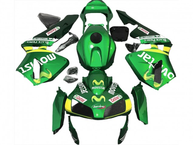 Grün Movistar 2003-2004 Honda CBR600RR Motorrad Verkleidung Grün Movistar 2003-2004 Honda CBR600RR Motorrad Verkleidung