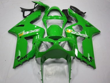 Grün OEM-Stil 2003-2004 Kawasaki ZX6R Motorrad Verkleidung