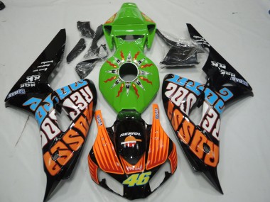 Grün Rossi 2006-2007 Honda CBR1000RR Motorrad Verkleidung