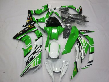 Grün-Weiß-Schwarz 1 2011-2015 Kawasaki ZX10R Motorrad Verkleidung