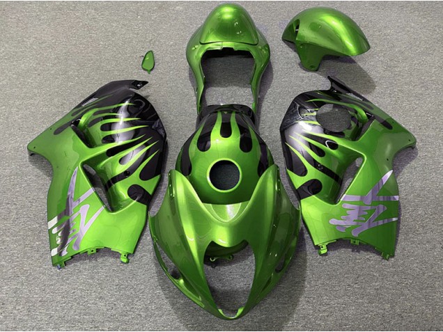 Grün & Schwarz 1997-2007 Suzuki GSXR 1300 Motorrad Verkleidung Grün & Schwarz 1997-2007 Suzuki GSXR 1300 Motorrad Verkleidung