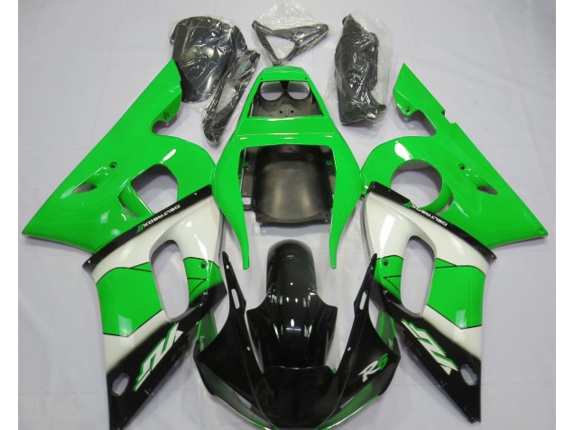 Grün Weiß & Schwarz 1998-2002 Yamaha R6 Motorrad Verkleidung Grün Weiß & Schwarz 1998-2002 Yamaha R6 Motorrad Verkleidung