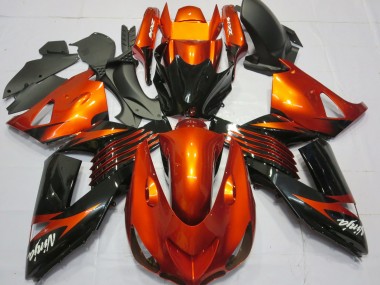 Grün Schwarz 2006-2011 Kawasaki ZX14R Motorrad Verkleidung