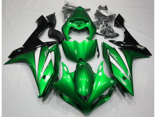 Grün Weiß & Schwarz 2007-2008 Yamaha R1 Motorrad Verkleidung Grün Weiß & Schwarz 2007-2008 Yamaha R1 Motorrad Verkleidung