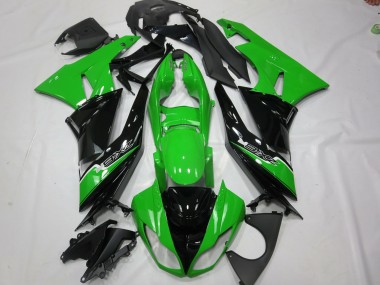 Grün Schwarz 2009-2012 Kawasaki ZX6R Motorrad Verkleidung