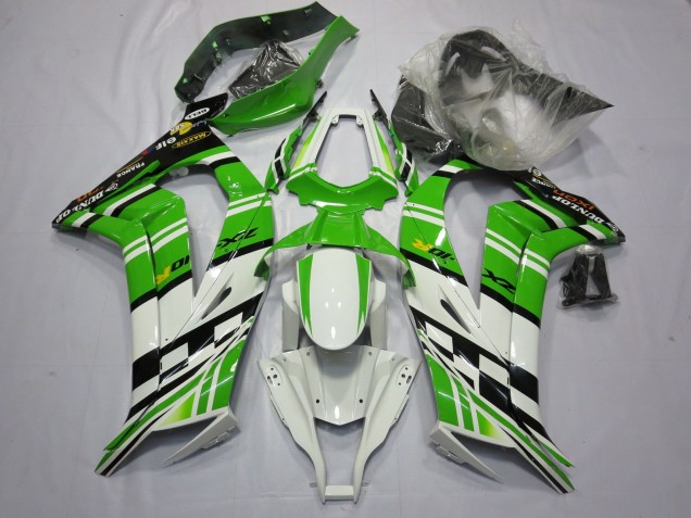 Grün-Weiß-Schwarz 2011-2015 Kawasaki ZX10R Motorrad Verkleidung Grün-Weiß-Schwarz 2011-2015 Kawasaki ZX10R Motorrad Verkleidung
