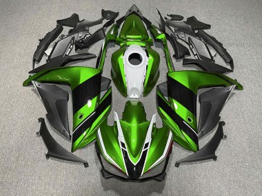 Grün Schwarz & Weiß 2015-2018 Yamaha R3 Motorrad Verkleidung