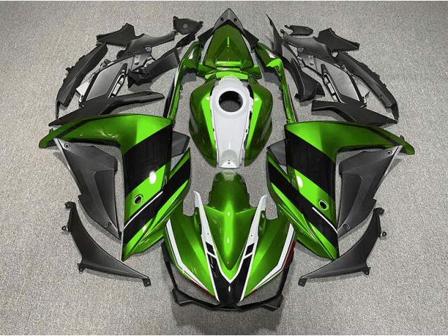 Grün Schwarz & Weiß 2015-2018 Yamaha R3 Motorrad Verkleidung Grün Schwarz & Weiß 2015-2018 Yamaha R3 Motorrad Verkleidung