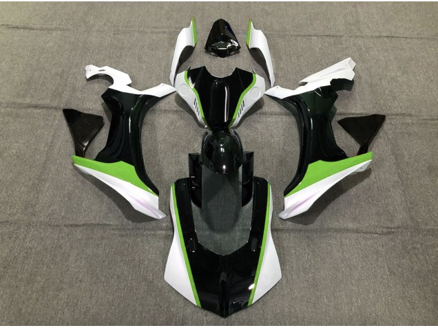 Grün Schwarz & Weiß 2015-2019 Yamaha R1 Motorrad Verkleidung Grün Schwarz & Weiß 2015-2019 Yamaha R1 Motorrad Verkleidung