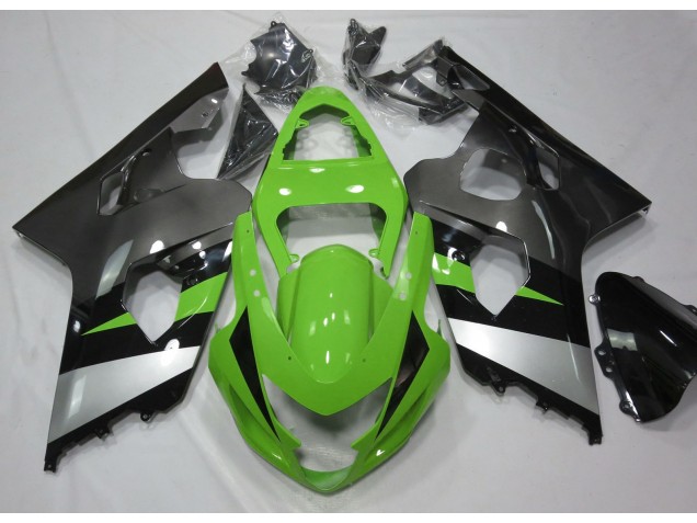 Grün & Silber 2004-2005 Suzuki GSXR 600-750 Motorrad Verkleidung Grün & Silber 2004-2005 Suzuki GSXR 600-750 Motorrad Verkleidung