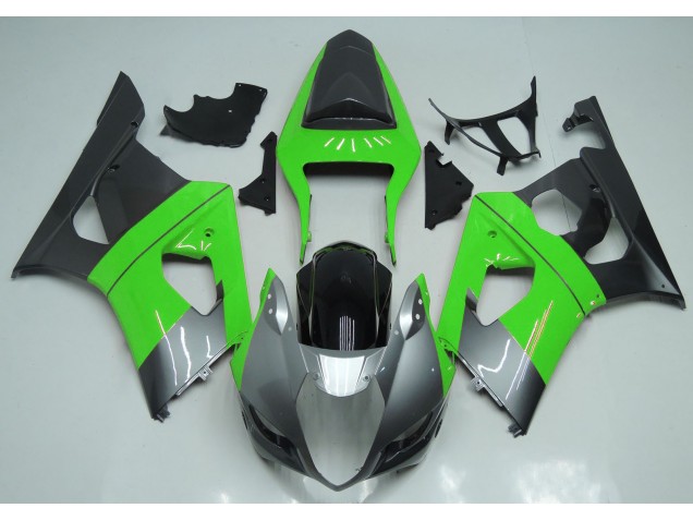 Grün-Silber & Schwarz 2003-2004 Suzuki GSXR 1000 Motorrad Verkleidung Grün-Silber & Schwarz 2003-2004 Suzuki GSXR 1000 Motorrad Verkleidung