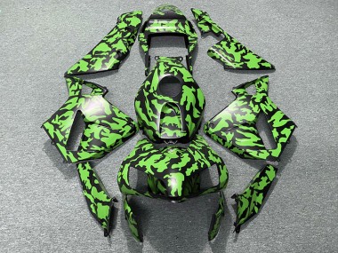 Grün Tarnung 2003-2004 Honda CBR600RR Motorrad Verkleidung