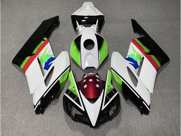 Grüne & Rot Flagge 2004-2005 Honda CBR1000RR Motorrad Verkleidung Grüne & Rot Flagge 2004-2005 Honda CBR1000RR Motorrad Verkleidung