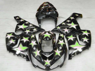 Grüner Stern 2005-2006 Kawasaki ZX6R Motorrad Verkleidung