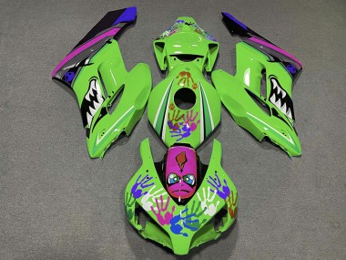 Grüner & Violetter Hai 2004-2005 Honda CBR1000RR Motorrad Verkleidung