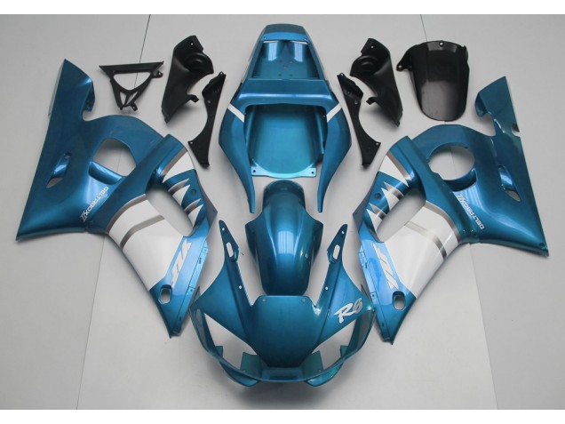 Hellblau & Weiß 1998-2002 Yamaha R6 Motorrad Verkleidung Hellblau & Weiß 1998-2002 Yamaha R6 Motorrad Verkleidung