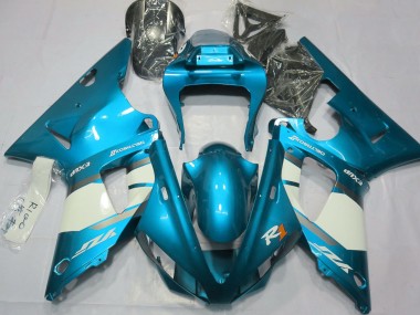 Hellblau & Weiß 2000-2001 Yamaha R1 Motorrad Verkleidung