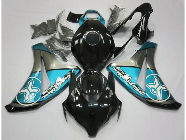 Hellblau Auf Schwarz Kundenspezifisch 2008-2011 Honda CBR1000RR Motorrad Verkleidung Hellblau Auf Schwarz Kundenspezifisch 2008-2011 Honda CBR1000RR Motorrad Verkleidung