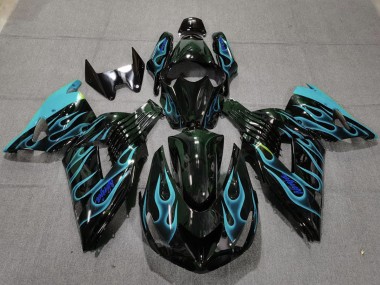Hellblau Flamme 2006-2011 Kawasaki ZX14R Motorrad Verkleidung