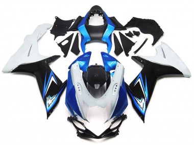 Hellblau & Glänzend Weiß Mit Schwarz 2011-2024 Suzuki GSXR 600-750 Motorrad Verkleidung