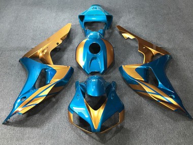 Hellblau & Gold 2006-2007 Honda CBR1000RR Motorrad Verkleidung