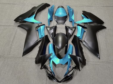 Hellblau & Matt Schwarz 2011-2024 Suzuki GSXR 600-750 Motorrad Verkleidung