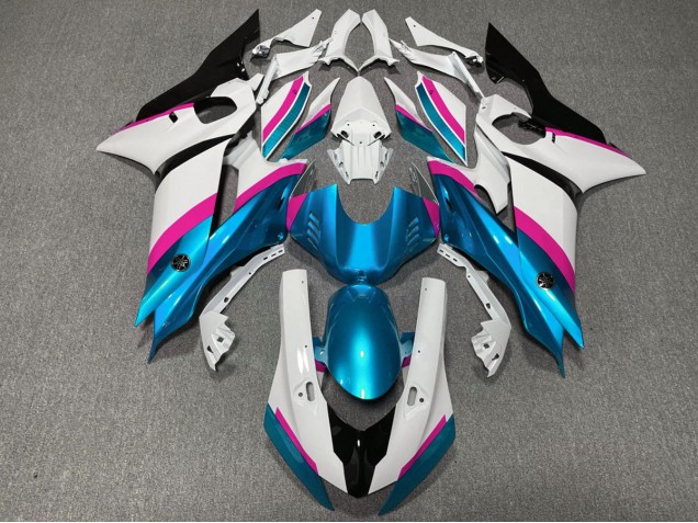 Hellblau & Rosa 2017-2021 Yamaha R6 Motorrad Verkleidung Hellblau & Rosa 2017-2021 Yamaha R6 Motorrad Verkleidung