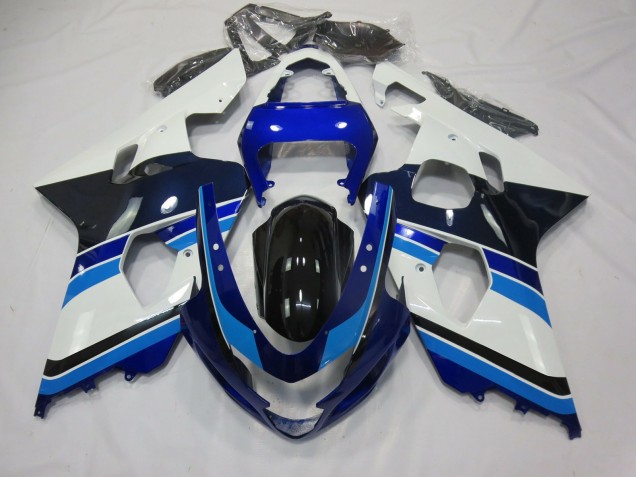 Hellblau Weiß & Schwarz 2004-2005 Suzuki GSXR 600-750 Motorrad Verkleidung Hellblau Weiß & Schwarz 2004-2005 Suzuki GSXR 600-750 Motorrad Verkleidung