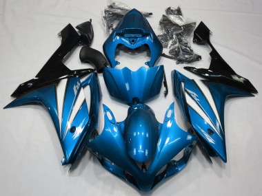 Hellblau Weiß & Schwarz 2007-2008 Yamaha R1 Motorrad Verkleidung