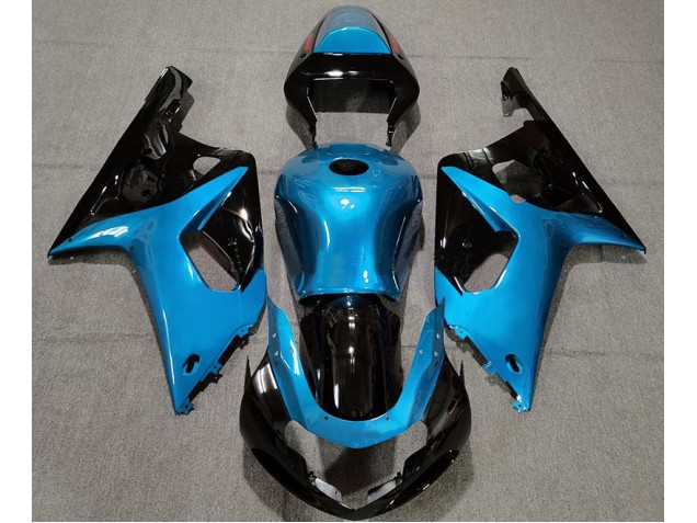 Hellblau & Schwarz Glänzend 2001-2003 Suzuki GSXR 600-750 Motorrad Verkleidung Hellblau & Schwarz Glänzend 2001-2003 Suzuki GSXR 600-750 Motorrad Verkleidung