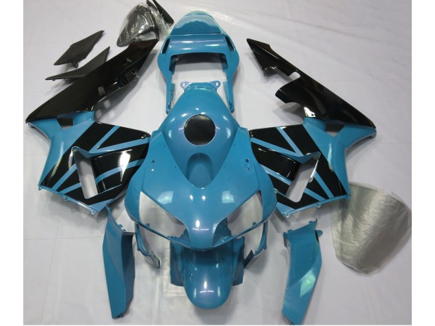 Hellblau & Schwarz Glänzend 2003-2004 Honda CBR600RR Motorrad Verkleidung Hellblau & Schwarz Glänzend 2003-2004 Honda CBR600RR Motorrad Verkleidung