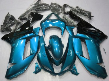 Hellblau & Schwarz Glänzend 2007-2008 Kawasaki ZX6R Motorrad Verkleidung