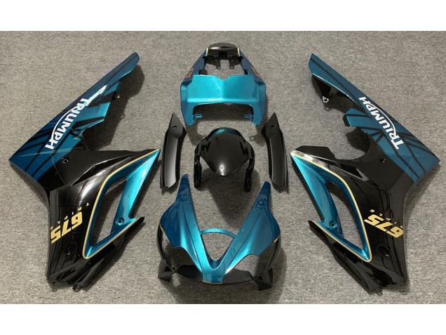 Hellblau & Schwarz Glänzend 2009-2012 Triumph Daytona 675 Motorrad Verkleidung Hellblau & Schwarz Glänzend 2009-2012 Triumph Daytona 675 Motorrad Verkleidung