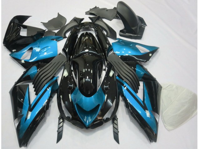 Hellblau & Schwarz Schlicht 2006-2011 Kawasaki ZX14R Motorrad Verkleidung Hellblau & Schwarz Schlicht 2006-2011 Kawasaki ZX14R Motorrad Verkleidung