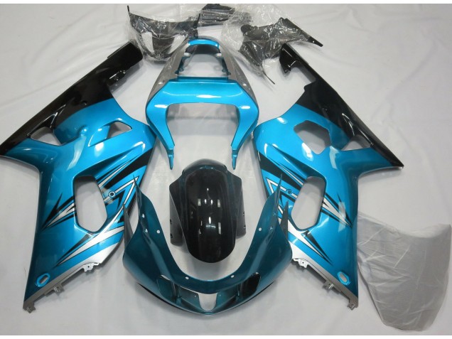 Hellblau & Silber 2001-2003 Suzuki GSXR 600-750 Motorrad Verkleidung Hellblau & Silber 2001-2003 Suzuki GSXR 600-750 Motorrad Verkleidung