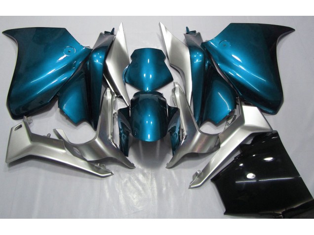 Hellblau & Silber 2010-2013 Honda VFR1200 Motorrad Verkleidung Hellblau & Silber 2010-2013 Honda VFR1200 Motorrad Verkleidung