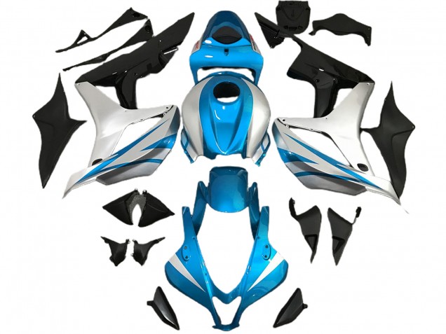 Hellblau & Silber OEM Stil 2007-2008 Honda CBR600RR Motorrad Verkleidung Hellblau & Silber OEM Stil 2007-2008 Honda CBR600RR Motorrad Verkleidung