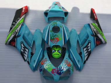 Hellblauer Hai 2004-2005 Honda CBR1000RR Motorrad Verkleidung