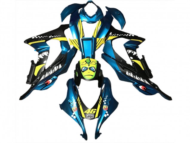 Hellblauer Hai 2016-2019 Kawasaki ZX10R Motorrad Verkleidung Hellblauer Hai 2016-2019 Kawasaki ZX10R Motorrad Verkleidung