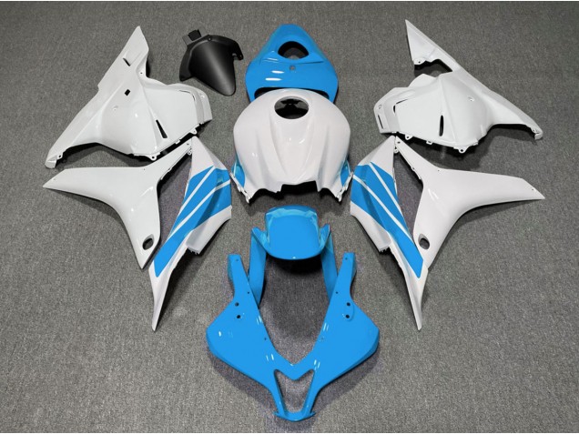 Hellblauer & Weißer Seitenstreifen 2009-2012 Honda CBR600RR Motorrad Verkleidung Hellblauer & Weißer Seitenstreifen 2009-2012 Honda CBR600RR Motorrad Verkleidung