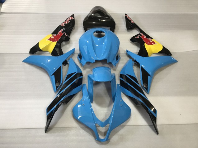 Hellblaurot Bull 2007-2008 Honda CBR600RR Motorrad Verkleidung Hellblaurot Bull 2007-2008 Honda CBR600RR Motorrad Verkleidung